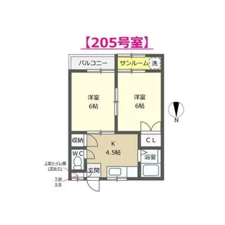 メゾンM5【2階】の間取り