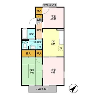 グリーンヒルズA/B【2階】の間取り
