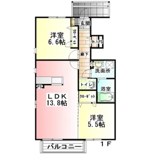 メゾンドFUJI【1階】の間取り
