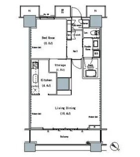 東京都中央区勝どき6【マンション】の間取り