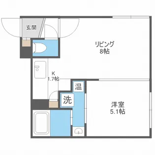 カレラ北大前【2階】の間取り