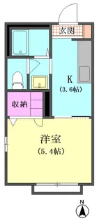 プティート西蒲田【1階】の間取り