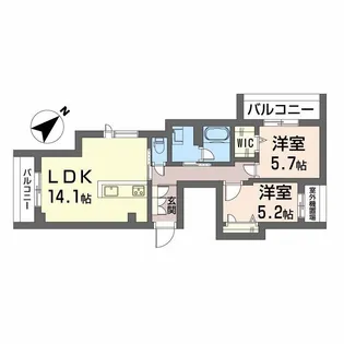 LUCE帯山西【2階】の間取り
