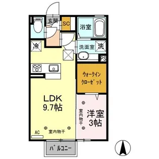 ショコラ B【1階】の間取り