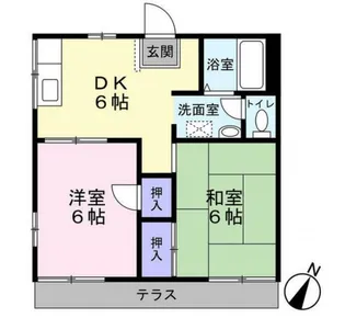 ハイツ並木B【1階】の間取り