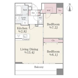 クレアールフレスカ【9階】の間取り