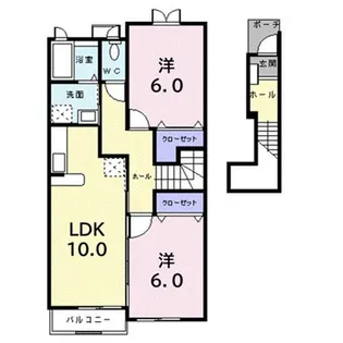 アルドーレ・カーサ【2階】の間取り