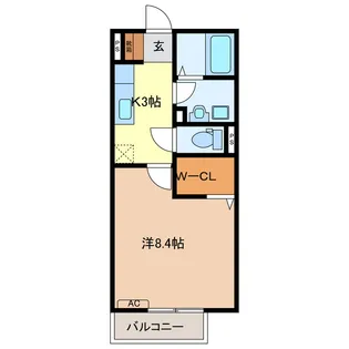 ブランドール【1階】の間取り