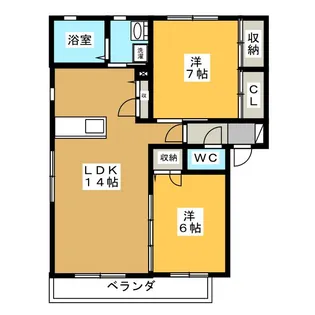 メゾンレスポワール【1階】の間取り