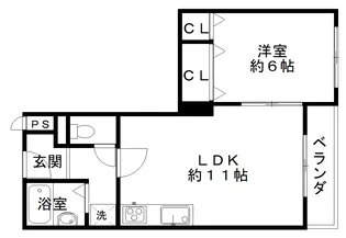 ハイツ香露園【2階】の間取り
