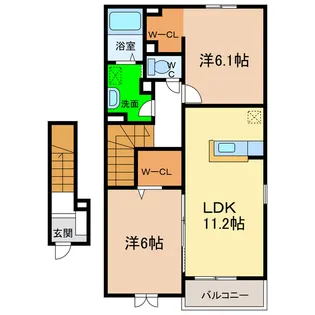 アネッサB【2階】の間取り