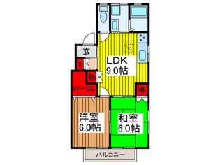 シャレード【2階】の間取り