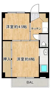 ビレッジハウス福富1号棟【2階】の間取り