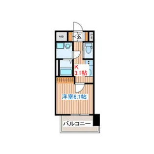 Brighton East【5階】の間取り