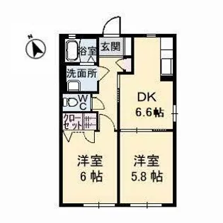 シャーメゾン明月 E棟【1階】の間取り