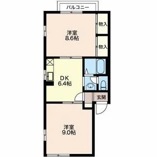 ベルテ椿【2階】の間取り