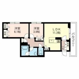 Attra【2階】の間取り