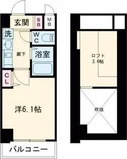 エステムコート神戸県庁前IIIフィエルテ【7階】の間取り