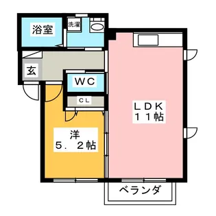 リベルタ宮根【2階】の間取り