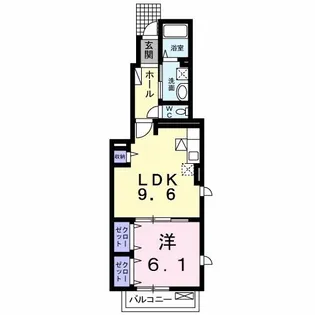 ベル・エトワールB【1階】の間取り