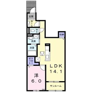アクア ヒルズ I【1階】の間取り