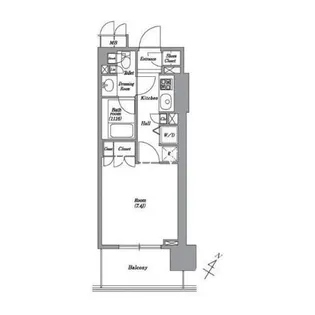 レキシントンスクエア白金高輪【4階】の間取り