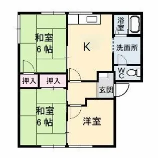 フレグランス佐々木 D棟【1階】の間取り