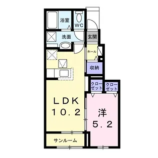 プリマヴェーラ ミモザ【1階】の間取り