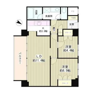 リバー&タワー【4階】の間取り