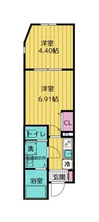 クリオ ラモード神楽坂【3階】の間取り