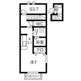 サザンクロス【2階】の間取り