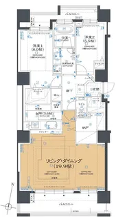 クリーンリバーフィネス大通東【14階】の間取り