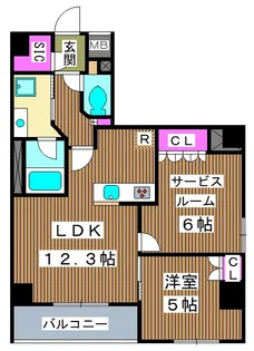 ジェノヴィア新高島平スカイガーデン【6階】の間取り