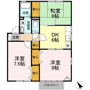 グリーンシャンテ【2階】の間取り