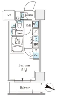 パークアクシス横浜阪東橋【4階】の間取り