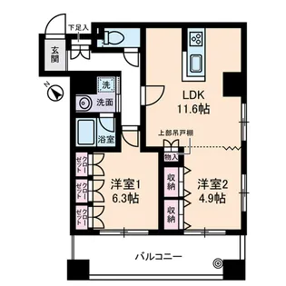 キャルム浅草【3階】の間取り