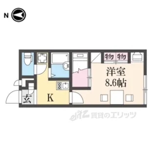 レオパレスFRIENDS【1階】の間取り