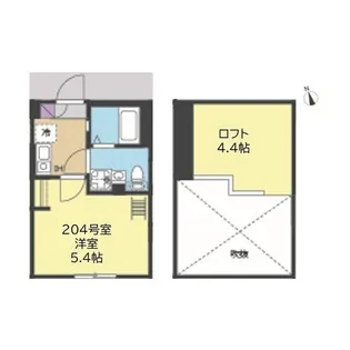 ブルーミング横浜【2階】の間取り