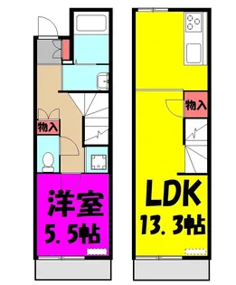 ヴィーブル【1階】の間取り
