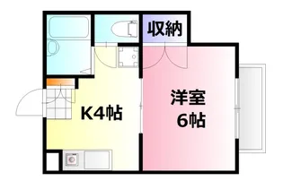 ハピネスK【2階】の間取り