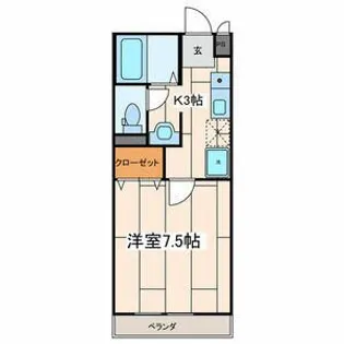 ホーリーウィスタリア【2階】の間取り