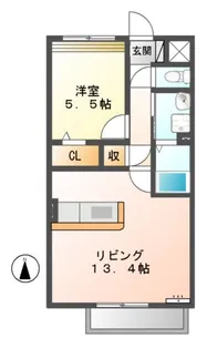 V・フルーツ II【1階】の間取り