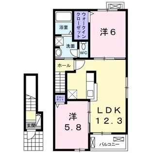 リヴェール・リッシュ II【2階】の間取り