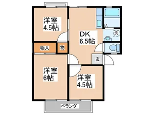 ハイツ小町Aの間取り