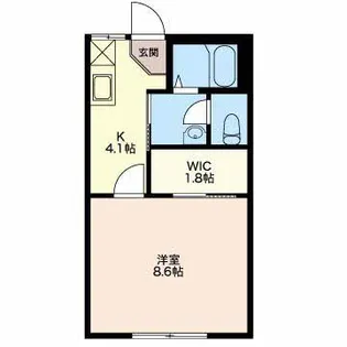 シティクレストII A【1階】の間取り