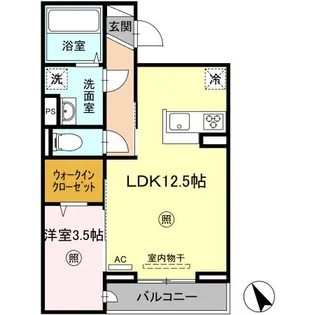 PREMILIFE新町【3階】の間取り