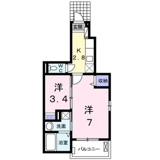エスペランサ二宮【1階】の間取り
