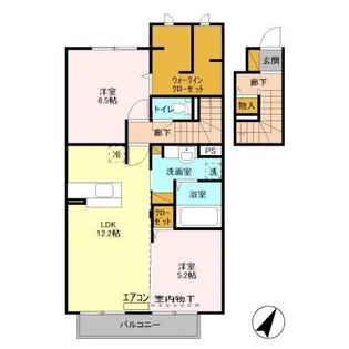 ボンヌ・シャンス【2階】の間取り