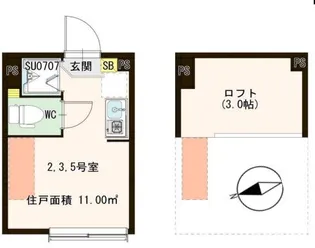 グラン千住仲町【1階】の間取り