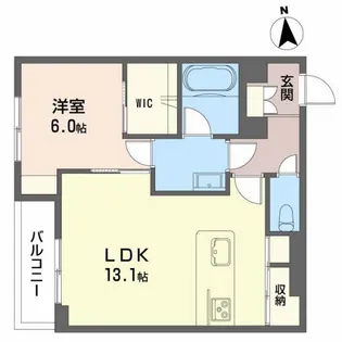 イスタナ若松【3階】の間取り